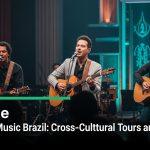 Choral ensemble performing in Brazil during an international concert tour