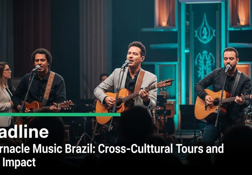 Choral ensemble performing in Brazil during an international concert tour