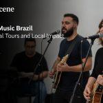 Choral ensemble performing in Brazil during an international concert tour