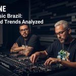 Crowd watching a large choir perform on stage in São Paulo at night, with colorful lights and a diverse audience