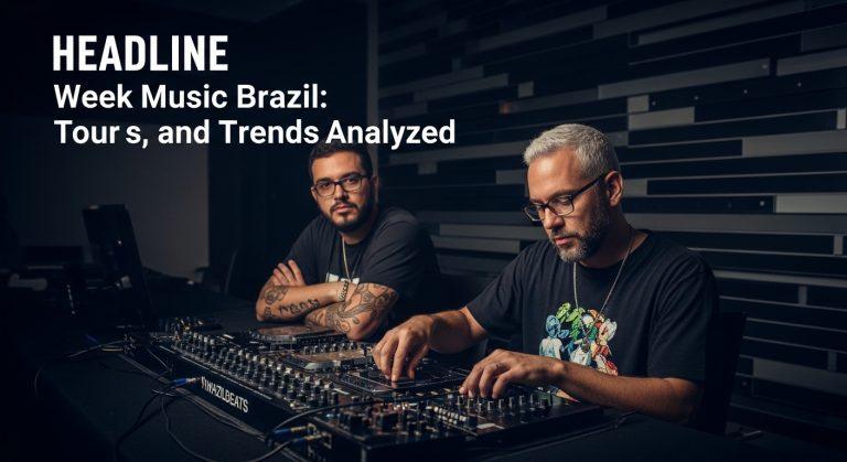 Crowd watching a large choir perform on stage in São Paulo at night, with colorful lights and a diverse audience
